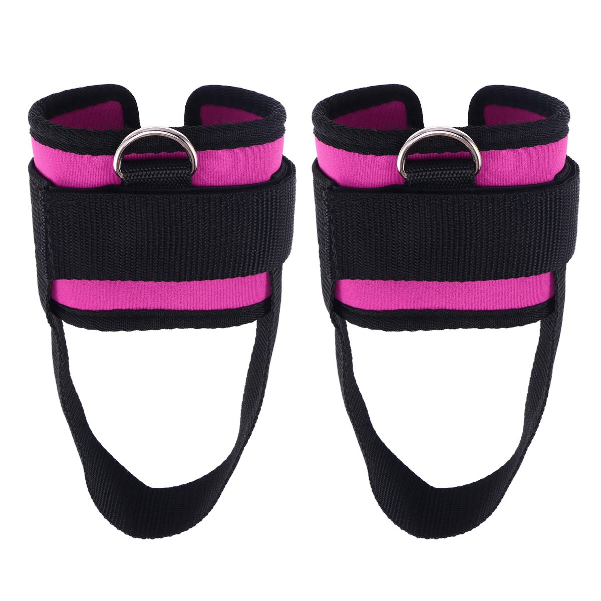 2pcs Sport Ankle Straps Fitness Ankle Support Padded Ankle Cuffs For Gym Workouts Cable Machines Leg Exercises Fitness Equitment: Rosy