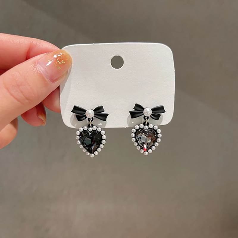 Boucles d'oreilles coréennes élégantes en Imitation de perles pour femmes, bijoux brillants en strass, à la , pour fête de mariage, pour amis: ER22Y0197