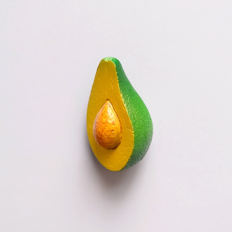Decorative Refrigerator Magnet Funny Resin Kitchen Fridge Magnets Cute Whiteboard Locker Magnets for Boys and Girls: Avocado