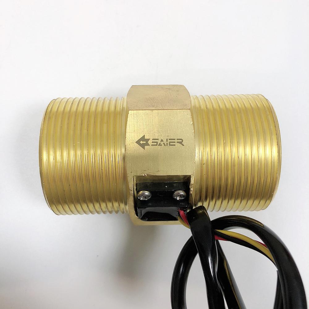 Item DN40 Brass 9-150L/min G1 1/2" Water Hall Turbine Water Flow Sensor Industry Meter 1.5" SEN-HZ40WA