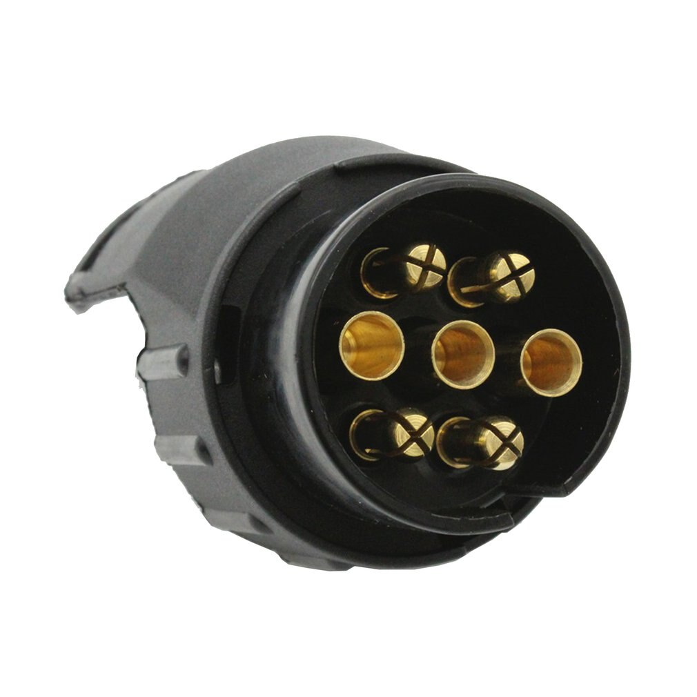 7 Pin To 13 Pin Plug Adapter Converter Tow Bar Socket Converter Black Auto Accessories