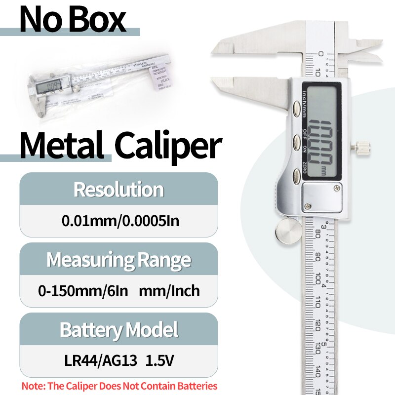 Metal Caliper Digital Caliper Stainless Steel Digital Pachymeter Digital Micrometer Vernier Calipers Metal Gauge Measuring Tools: Metal Caliper