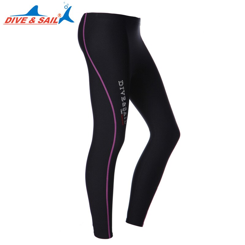 DIVE & SAIL Delle Donne Degli Uomini di 1.5 MILLIMETRI di Neoprene Diving Muta Della Caviglia-lunghezza Pantaloni di Nuoto Lo Snorkeling A Remi A Vela Surf tenere in Caldo: Purple for Female / L