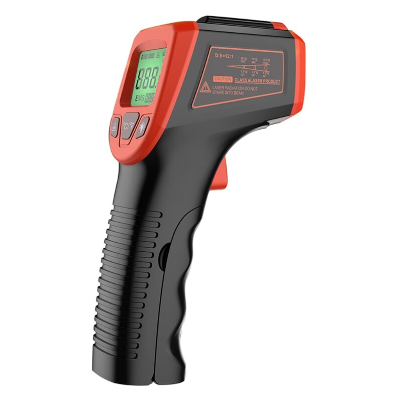 GM320S Infrared High Temperature Thermometer Industry Pyrometer 600℃ /1112℉ T3EC: Red