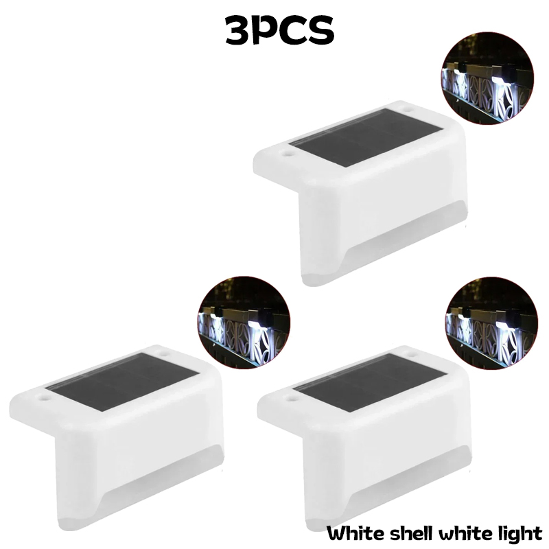 1-10 stk. solcelledrevne terrasselamper udendørs trinlamper vandtætte led-solcellelamper til gelænder trapper trinhegn have terrasse og sti