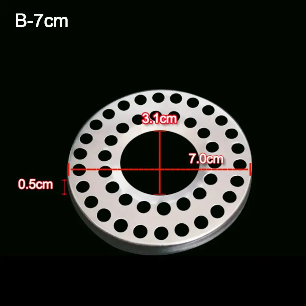 5 pz/impostato 4CM/5.4CM/6.5CM/7CM/7.5CM coperchio di scarico a pavimento in acciaio inossidabile filtro di scarico doccia rotondo anti-intasamento per bagno: Grigio chiaro