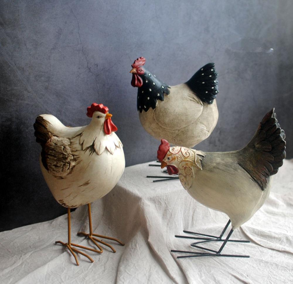 Résine poule jardin animaux décoration extérieure Vintage Style français