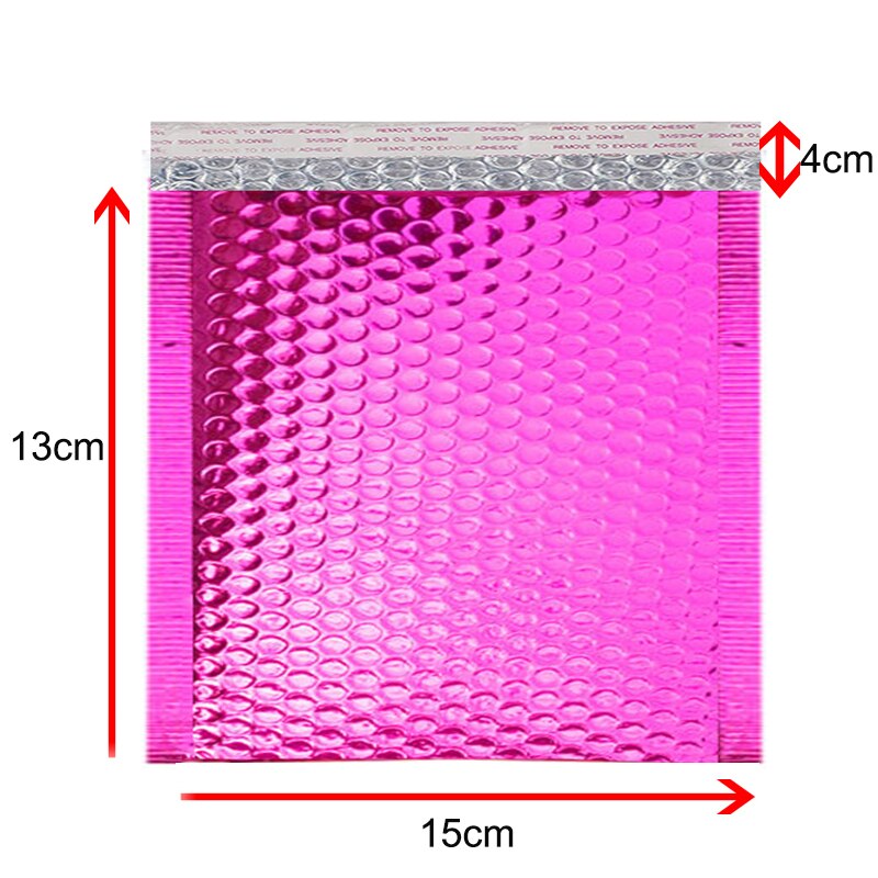 Sacos de empacotamento da selagem do envio resistente acolchoado do selo do auto dos sacos do mailer poli da bolha de 10 pces para o negócio: Rose Red 15X13cm