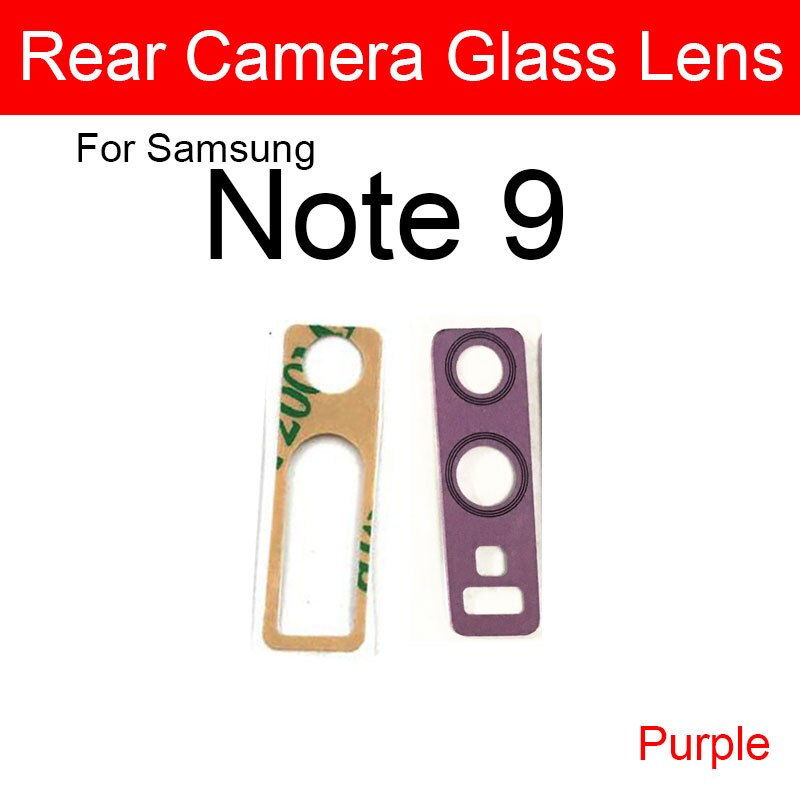 Zurück Kamera Glas Objektiv Für Samsung Galaxis Hinweis 3 4 5 8 9 10 Plus Lite Hinten Kamera Glas Objektiv mit Klebstoff Kleber Ersatz Teil: Hinweis 9-Violett