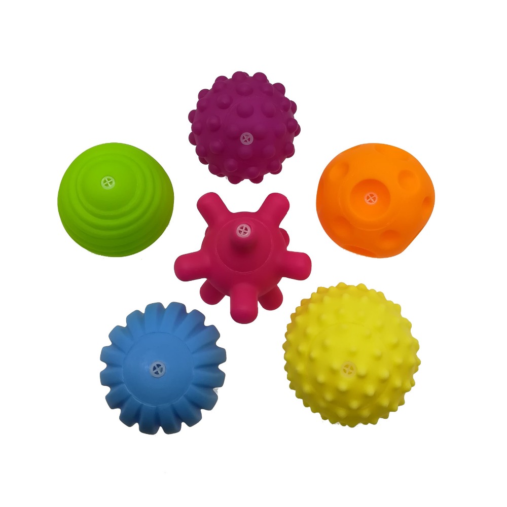 6 Stks/set Baby Speelgoed Bal Set Ontwikkelen Baby Tactiele Zintuigen Speelgoed Touch Hand Bal Speelgoed Baby Training Bal Massage zachte Bal