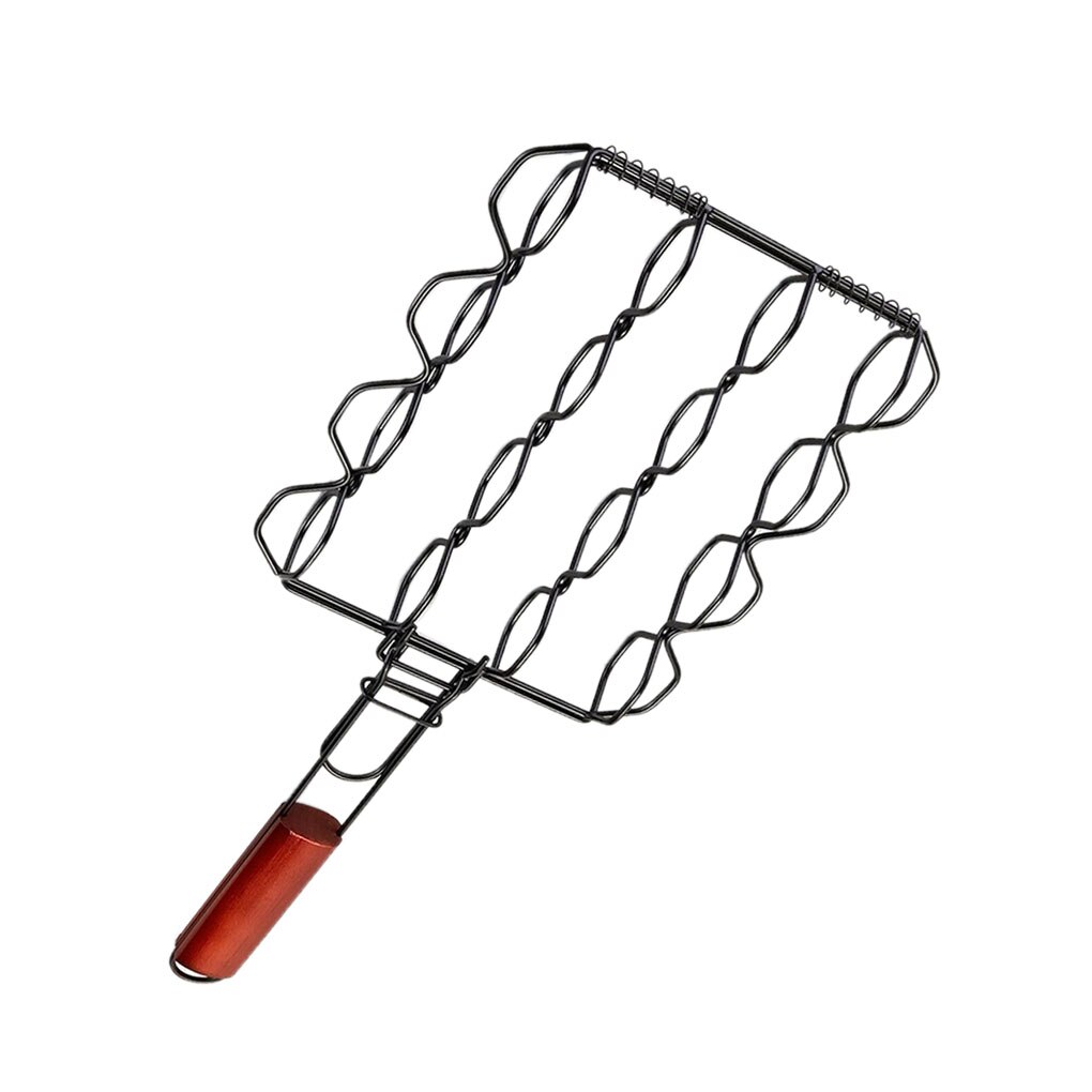 Grilled Corn Clamp Grilling Basket with Removable Handle Outdoor Grill Rack Tool
