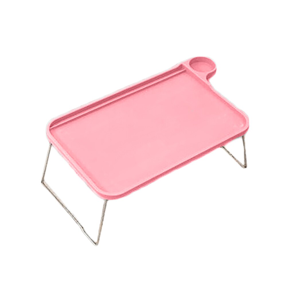 Foldbar bærbar tablet bord skrivebord computer notebook bakke stativ til seng sofa laptop tablet seng bakke: Lyserød