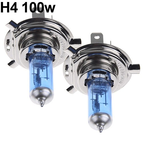 2Pcs H1/H4/H7 55W/100W Xenon Gas Halogen Headlight White Lamps 12V 5000K Bulbs Car Accessories Bulbs Car Headlight: White H4 100w