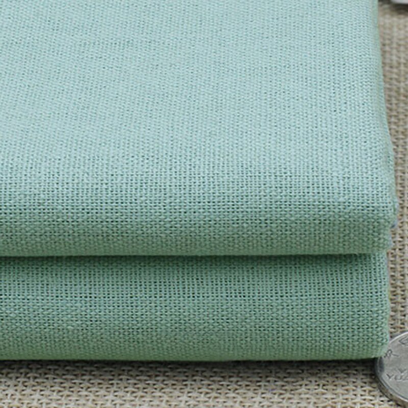 100*140cm Aqua Blue Patchwork Linen Cotton Fabric For Bedding Home textiles