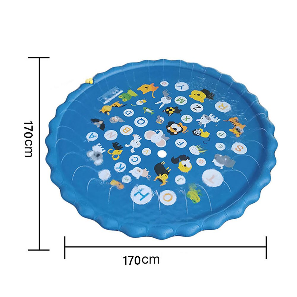 170/140/100cm Kids Inflatable Water spray pad Round Water Splash Play Pool Playing Sprinkler Mat Yard Outdoor Fun Swimming Pools: 170cm blue3