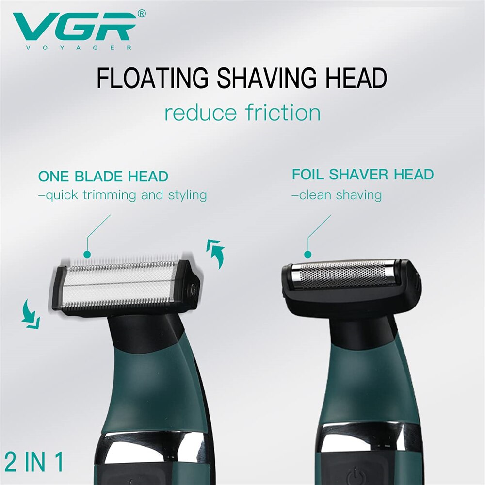 VGR Multi-function Electric Shaver Shaver Shaver USB Portable Shaving Shaving Beard Leg Shaver V-393