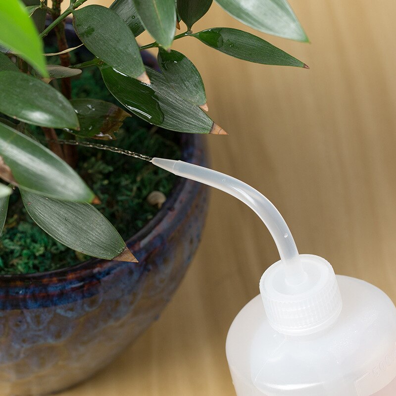 250/500/1000ML Watering Device Flower Succulent Plants Pot Growing Seed Curve Mouth Water Bottle with Scale Fertilization Bottle