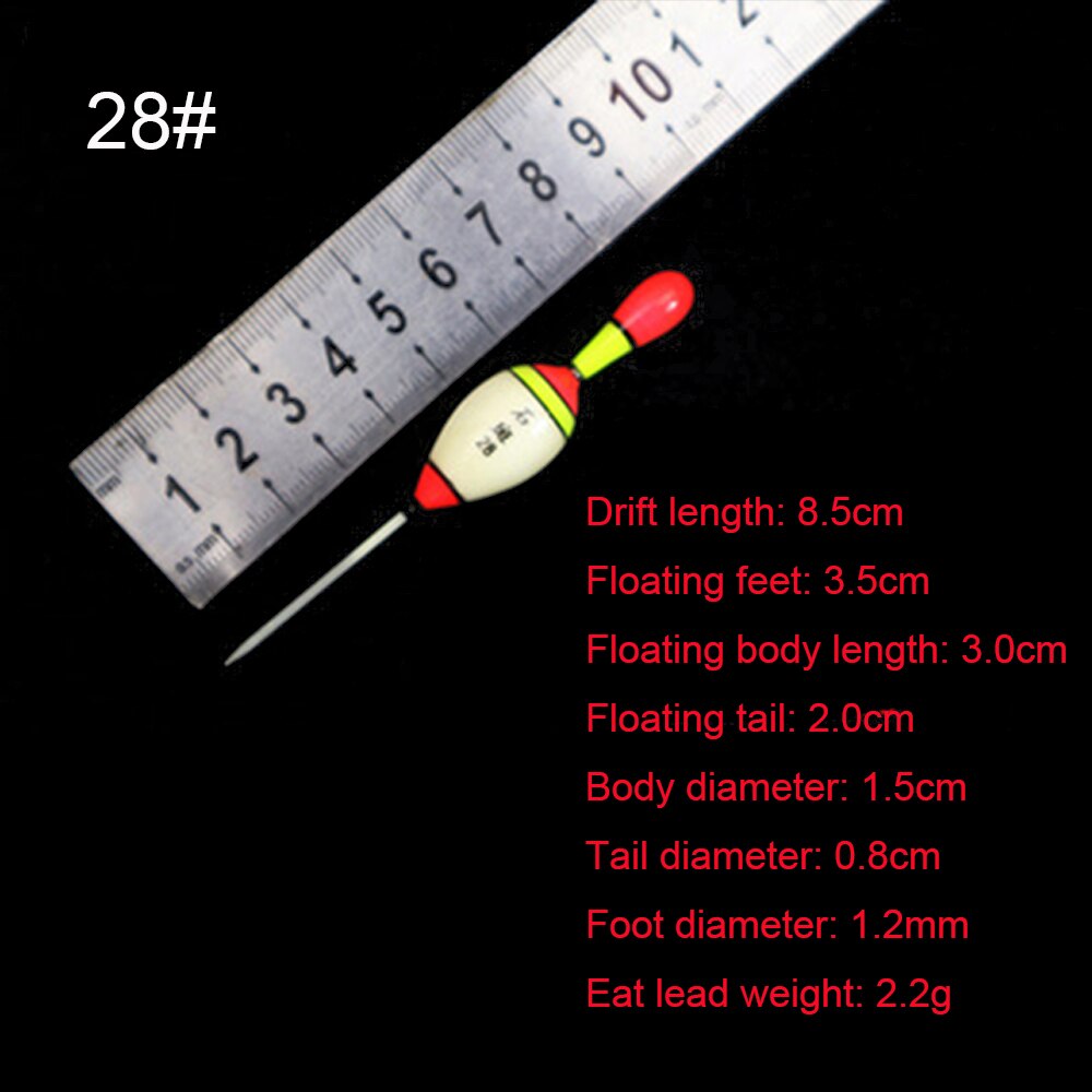 6g/8g/10g/15g/20g/30g EVA Luminous Fishing Float Long Vertical Night Lighting Fishing Floats Bobber Fishing Lure Accessories: 28