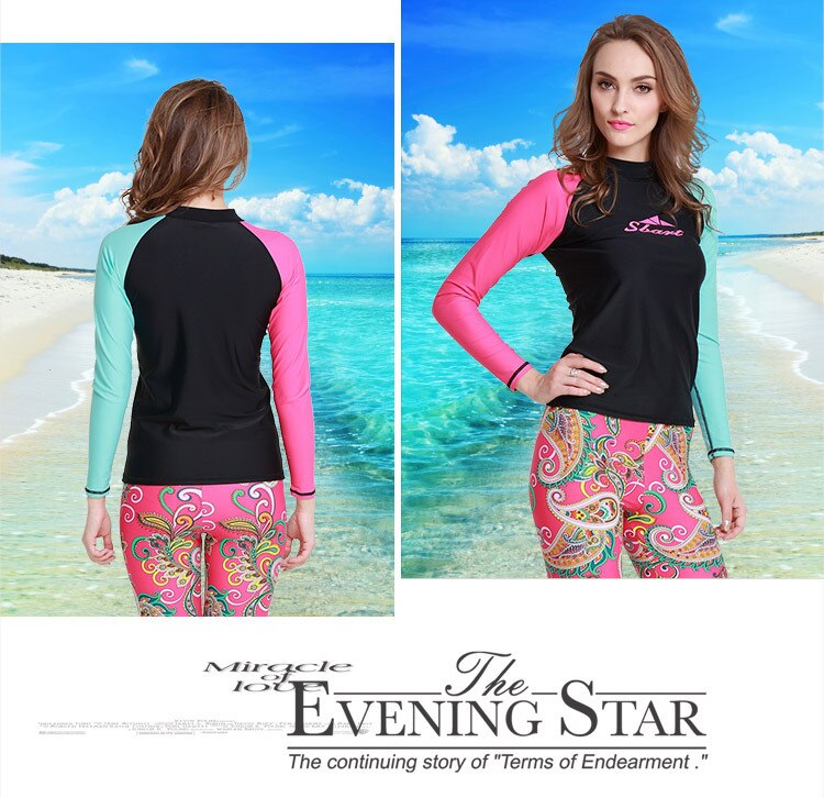 Vrouwen Smoothies Sleek Lange Mouw Rashguard Zon Beschermende Rash Guard