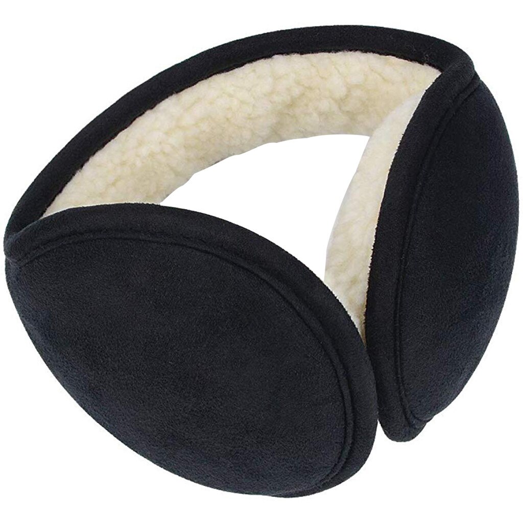 Winter Oorbeschermers Protector Oorwarmers Winter Oorwarmers Opvouwbare Earwarmer Mens Womens Achter Het Hoofd Band Winter Oorbeschermers: Black