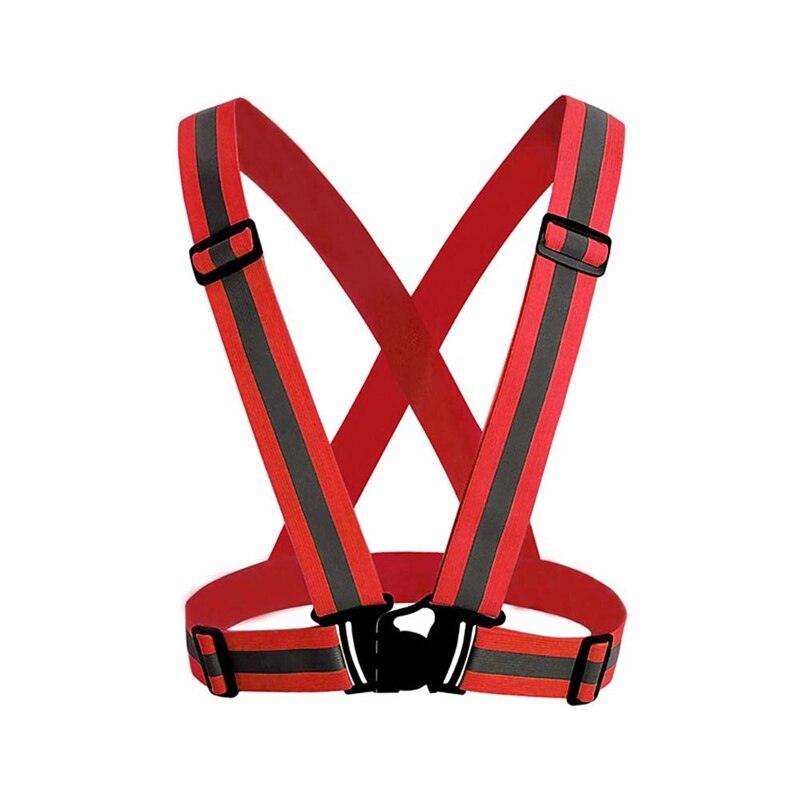 Motocycle Jacket Reflective Vest High Visibility Waistcoat Outdoor Cycling Hiking Jacket Tank Outdoor Safety Jacket: RED