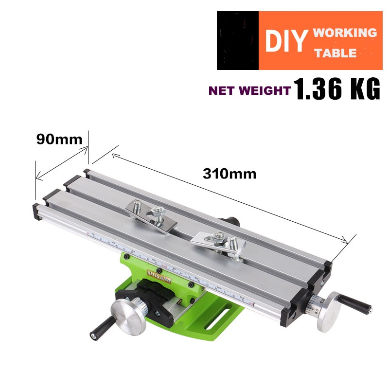 Miniature Multifunction Milling Machine Table Bracket Drill Vise Fixture Worktable X Y-axis Adjustment Coordinate Table