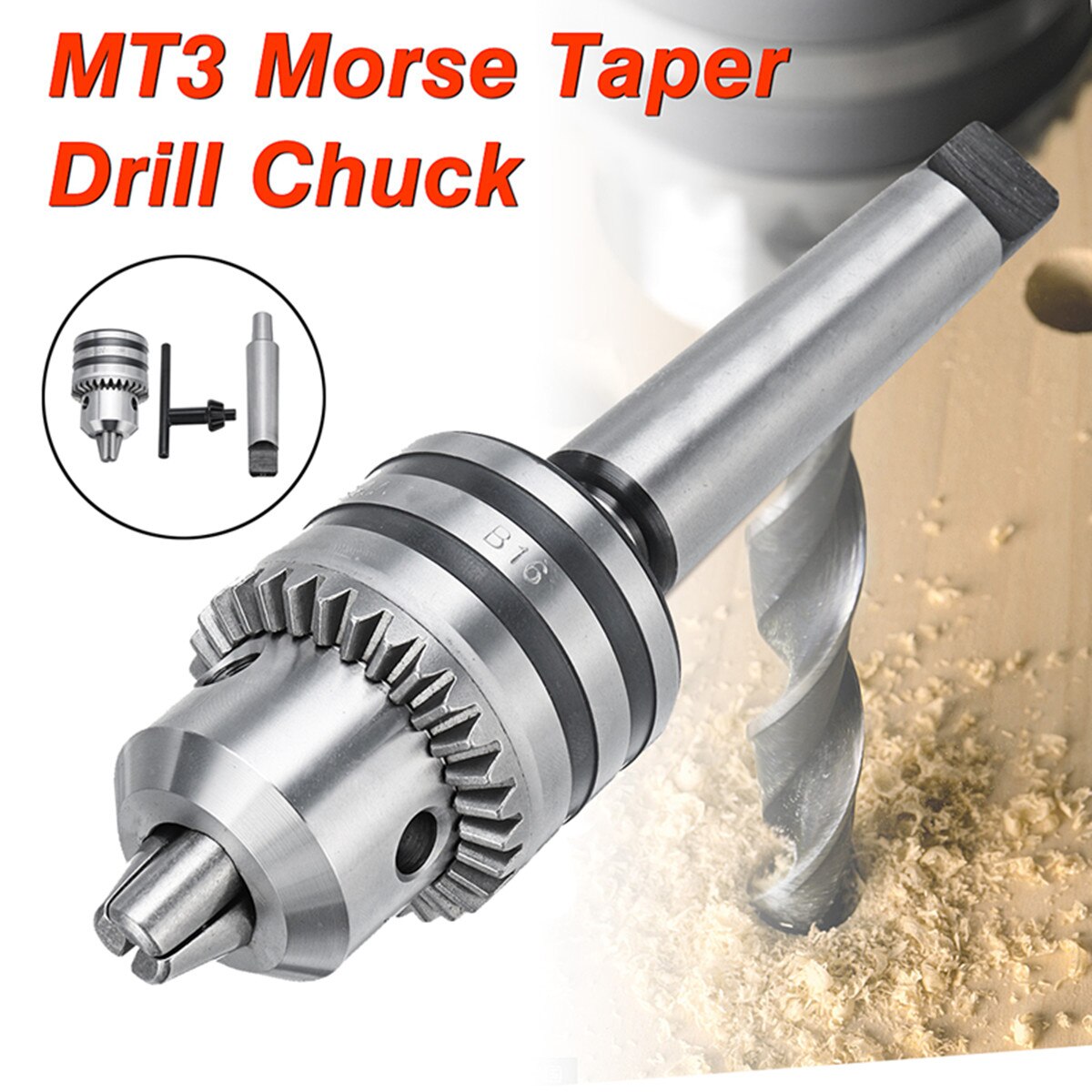 1/2" Heavy Duty Drill Chuck w/ MT3 Morse Taper Arbor 3MT 1-13mm For Mini Lathe