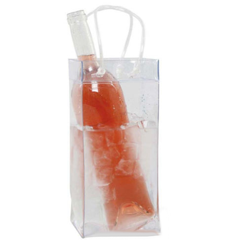 Vinflaske frysepose nedkøling ispose pvc øl afkøling gel holder transportabel bar spiritus iskoldt værktøj