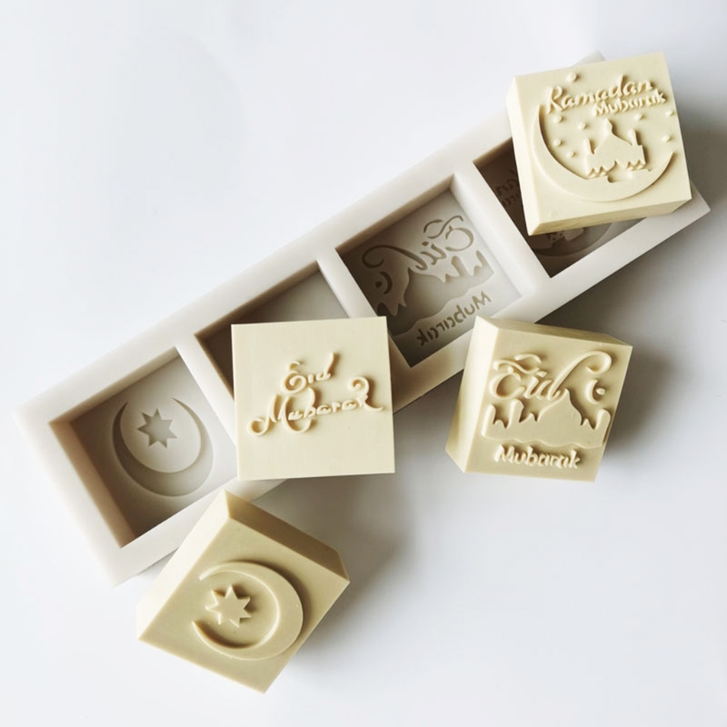 Eid Mubarak – moule en Silicone, mots, Fondant, Mousse, gâteau, chocolat, décoration, artisanat du sucre, bricolage, outils de cuisson, décoration