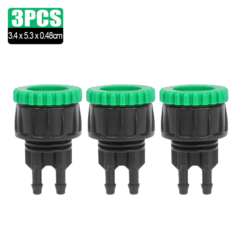 5/1 Stuks Kraan Adapter 2 Way Splitter Boerderij Druppelirrigatie Slang Connector Tuin Plant Bloem Bed Water Irrigatie Accessoires: Zilver
