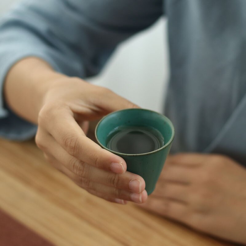 Cerámica gruesa de estilo japonés, taza de té de viento, cambio de horno, taza de té de cerámica antigua, taza maestra, taza individual, tazas de cerámica