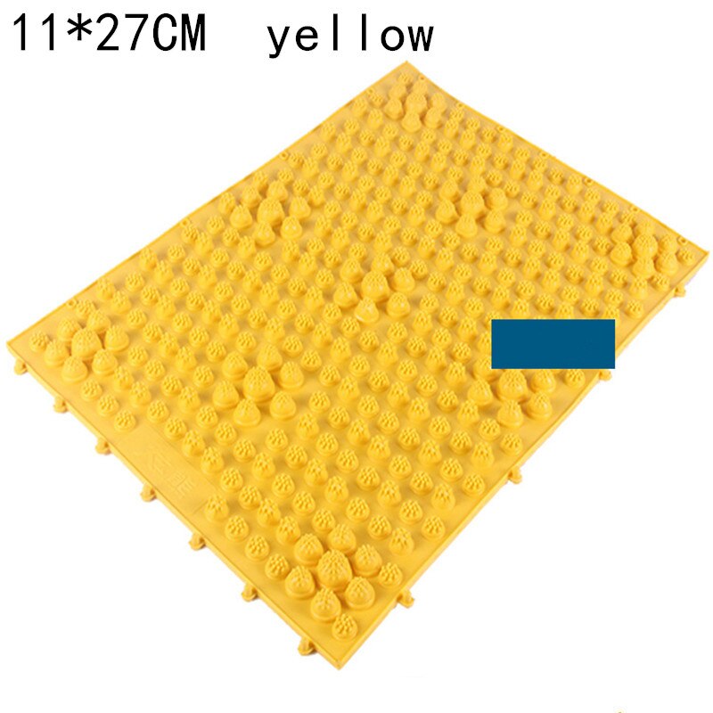 1Pc Reflexologie Voetmassage Pad Teen Druk Plaat Mat Bloedsomloop Shiatsu Mat: YELLOW