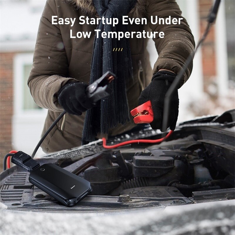 Baseus Car Jump Starter Power Bank Emergency Battery Car Starting Jumpstarter Auto Launcher Portable Car Emergency Booster 800A