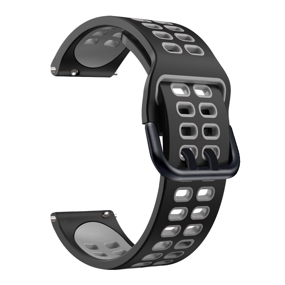 Easyfit pasek do zegarka do paska IMILAB W12 / KW66 pasek do zegarka Sport silikonowy wymiana paska od zegarka akcesoria do nadgarstków: Black Gray / For IMILAB W12