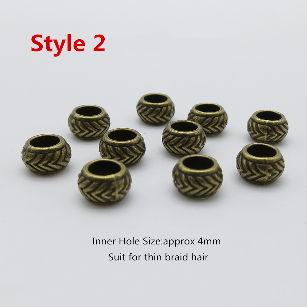 Micro anillos pequeños de plata/bronce para hombre y mujer, runas vikingas trenzadas, dreadlock, cuentas para Barba, accesorios para el cabello, 30 Uds.