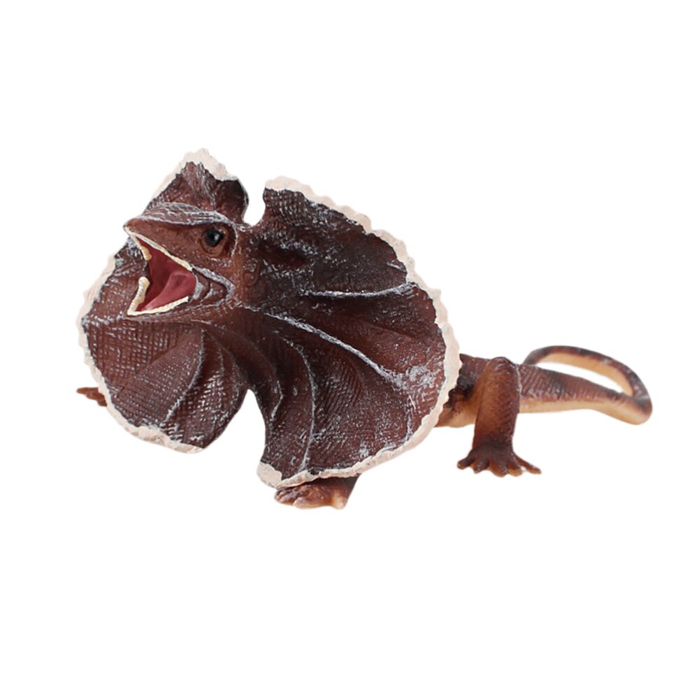 1PC Mini Lizard Ornament Frilled Lizard Model Simulation Amphibian Toy Desktop Ornament for Children Boys