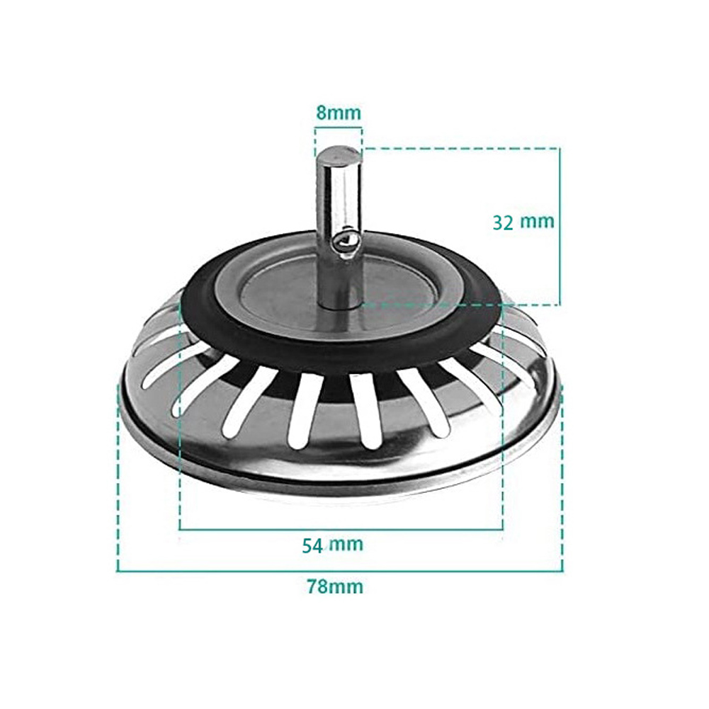Edelstahl Küche Waschbecken Sieb Abfall Ablauf Stecker 80mm Becken Ablauf Stopper Badezimmer Abfluss Abdichtung Waschbecken Boden Ablauf Ersetzen