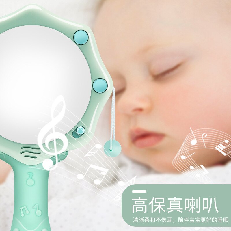 Early childhood education rattle drummer rattles infant toys 0-3 year old baby glowing music