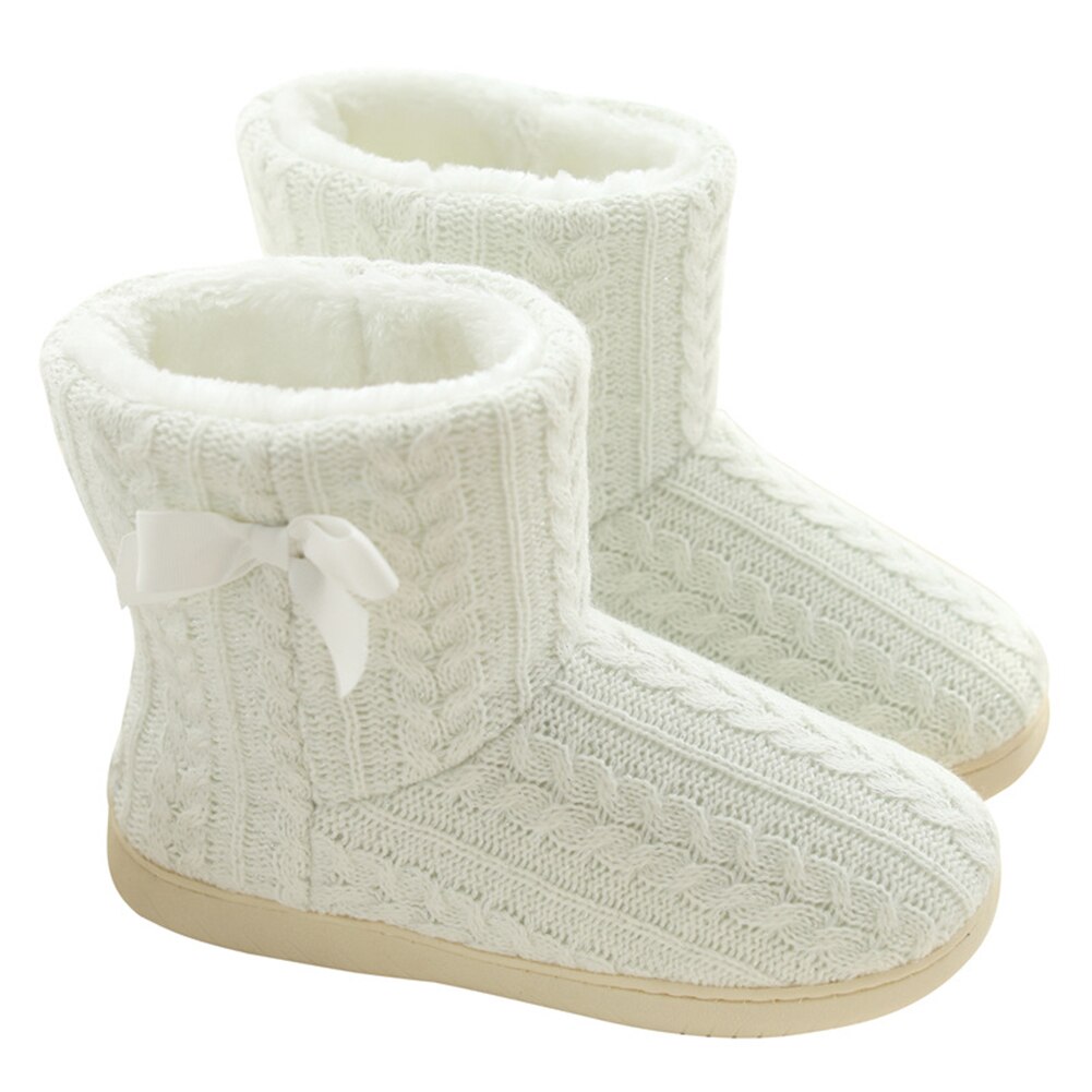 Nuova Delle Donne Caldi di Inverno Della Caviglia Stivali Coperta di Peluche Stivali Casa Accogliente Scarpe DOD886: bianca 35-36