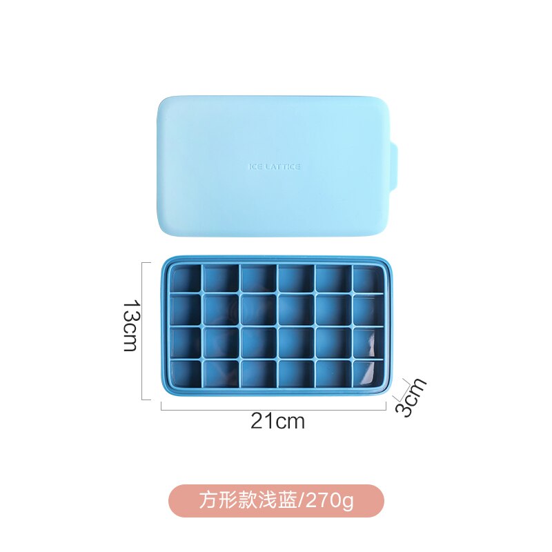 Silicone ice tray ice box with lid home homemade small quick freezer refrigerator frozen ice mold: 0