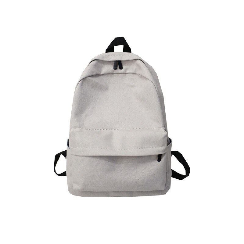 Female Canvas Backpack Women Solid Casual School Bag for Teenagers Boys Backpacks Korean Preppy Style Rucksack Mochilas Feminina: Gray