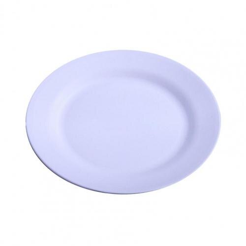 Reusable Attractive Anti-slid Base Easy Clean Food Plate Portable Food Plate Stackable for:  Purple 28cm