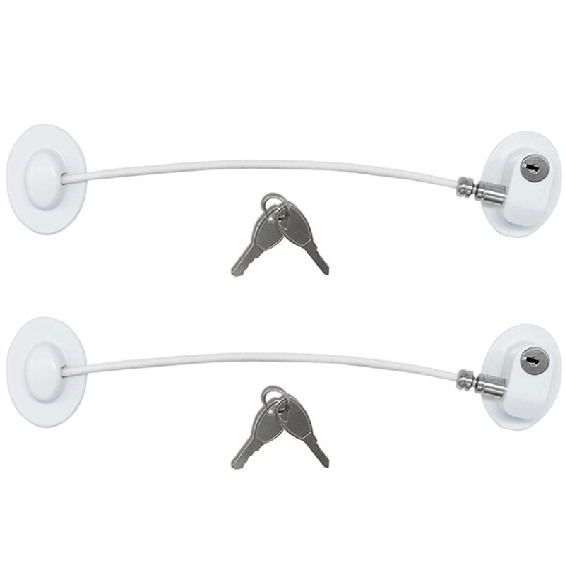 Refrigerator Door Lock with 2 Keys for Fridge Lock Security for Child Safety, Clear Cabinet Lock, Dorm Fridge Lock, Compact Free: Default Title