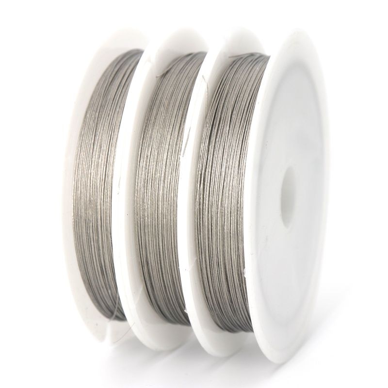 1 Roll 0.3 0.38 0.45 0.5 0.6 0.7 0.8 mm Steel Wire for Jewelry Making Finding Accessories Supplier