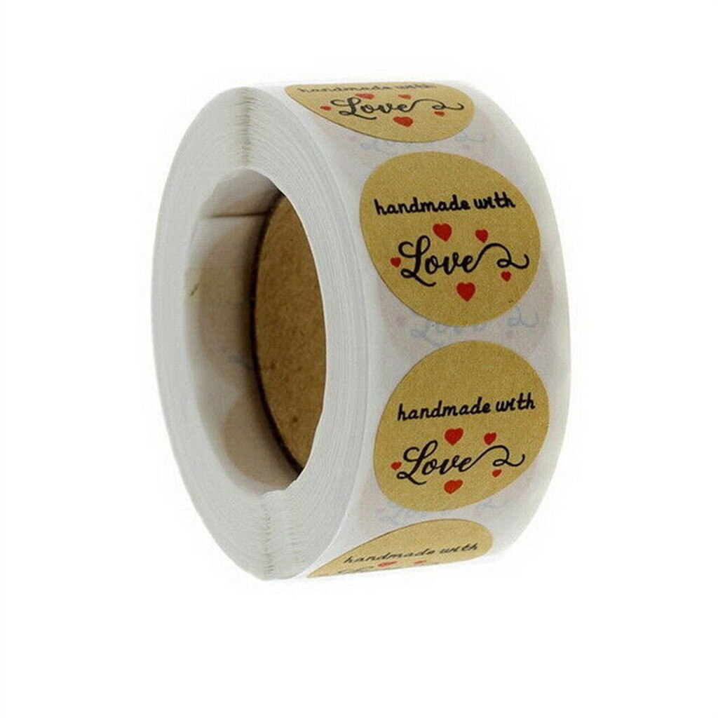 Multi-styles Handmade With Love Stickers Floral Thank You Stickers Labels Stickers For Wedding/party Box Decoration #J20: D