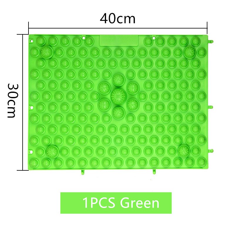 Multi-funktion Akupunktur Reflexzonenmassage Fuß Massagegerät Therapie matt Massage Pad Kappe Druck Durchblutung Platte matt Massagegerät: Grün