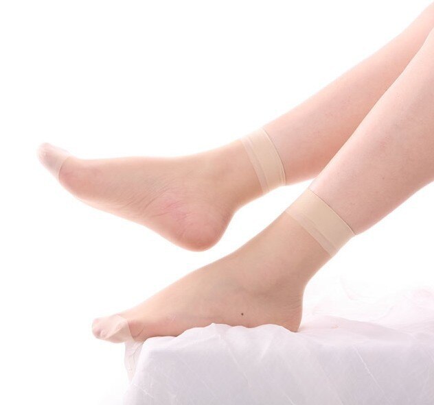20PCS=10Pairs/Lot Lady Socks Crystal Silk Ultra-thin Transparent Women Short Socks