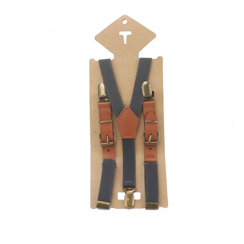 2cm Elastic Suspenders Solid Baby Boy Suspenders Children Retro Braces Adjustable Y-shape Back Kids Suspenders Ring Bear: 7
