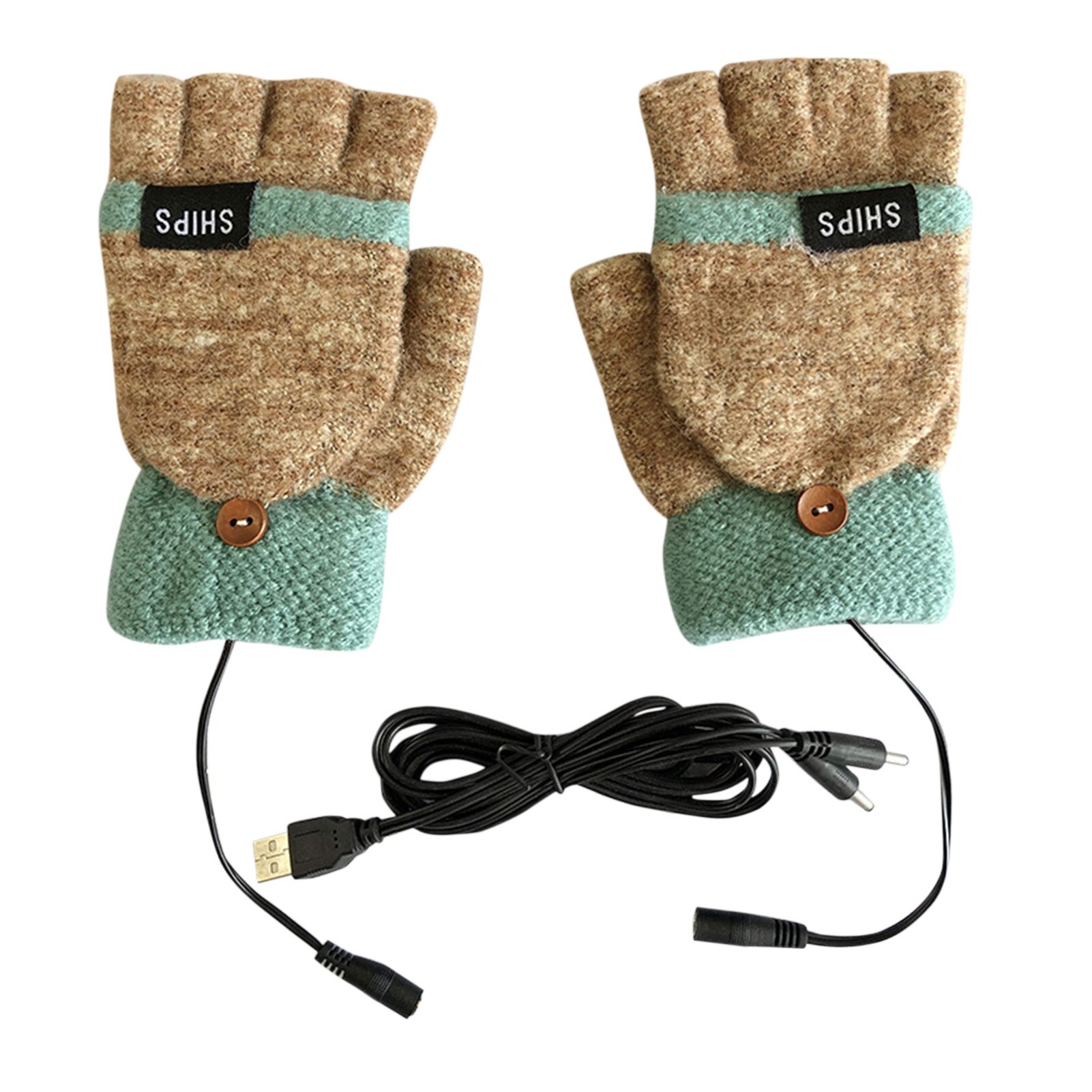Usb Elektrische Verwarming Handschoenen Half-Vinger Handschoenen Met Vinger Babybedjes Wasbaar Indoor Outdoor Warme Handschoenen Enkelzijdig Verwarming mitten