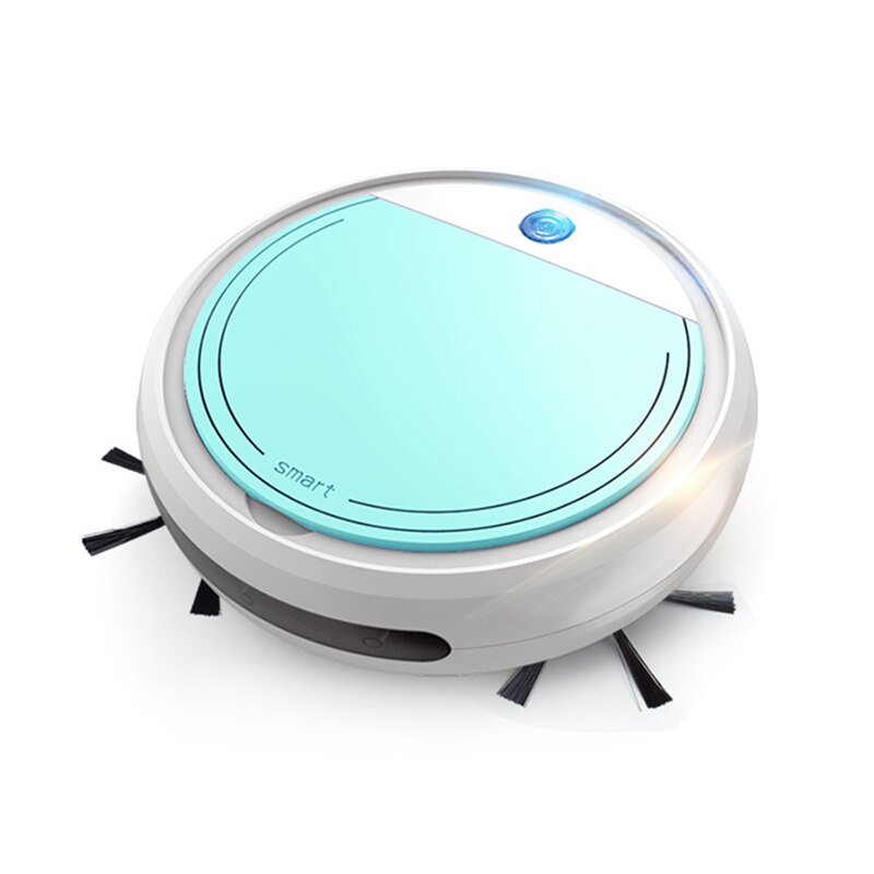 Robot aspirador automático que barre y friega, carga, para el hogar: White Green
